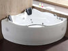 EAGO AM125ETL 5 ft Corner Acrylic White Whirlpool Bathtub 