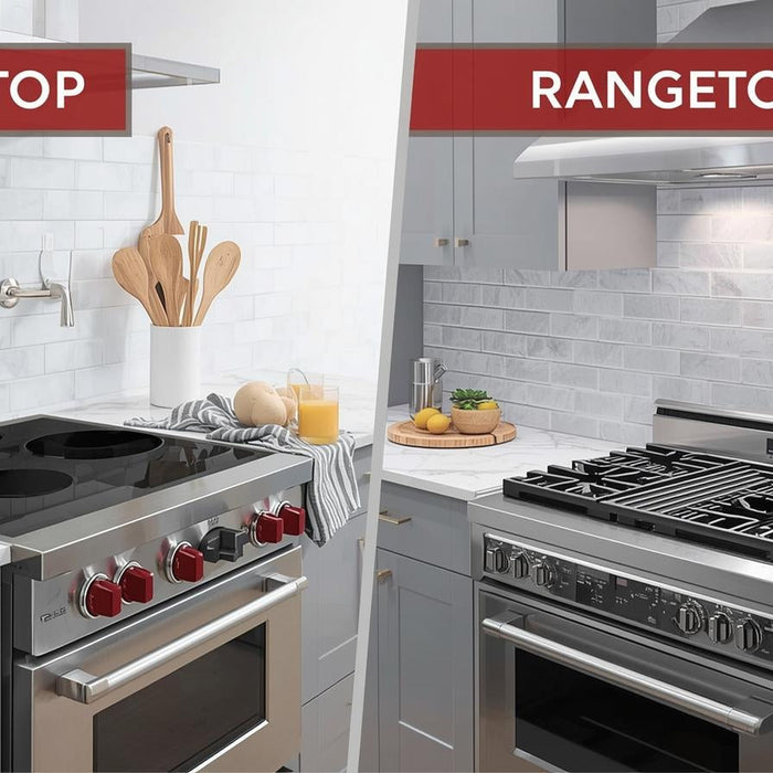 Cooktop vs Rangetop