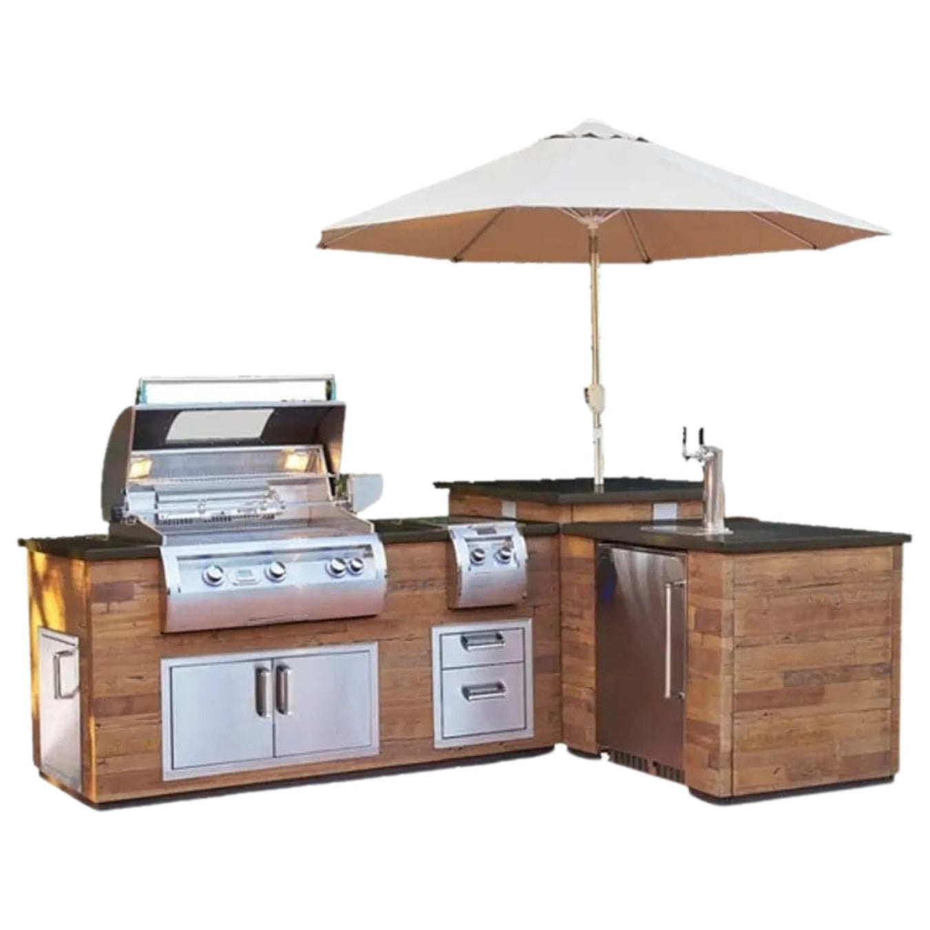 L Shaped Outdoor Kitchens