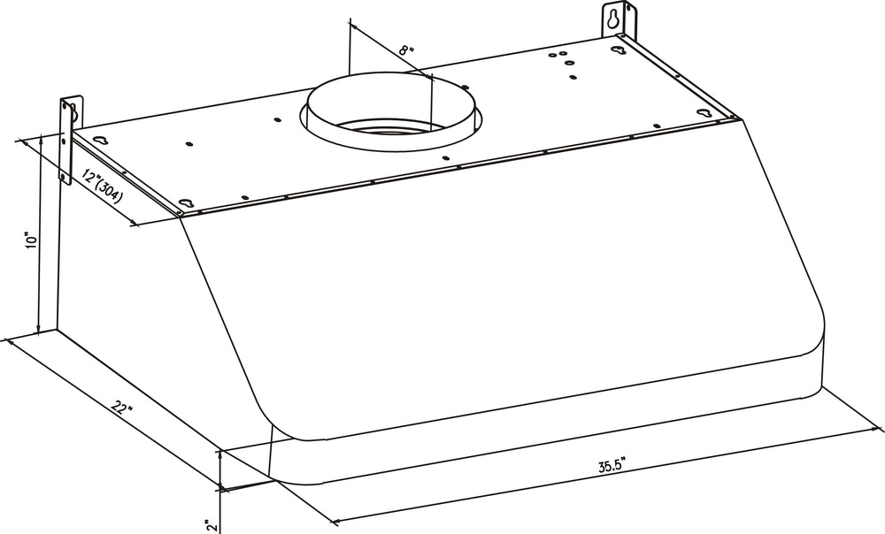 Empava 36 Inch 500 CFM Ducted Under Cabinet Range Hood