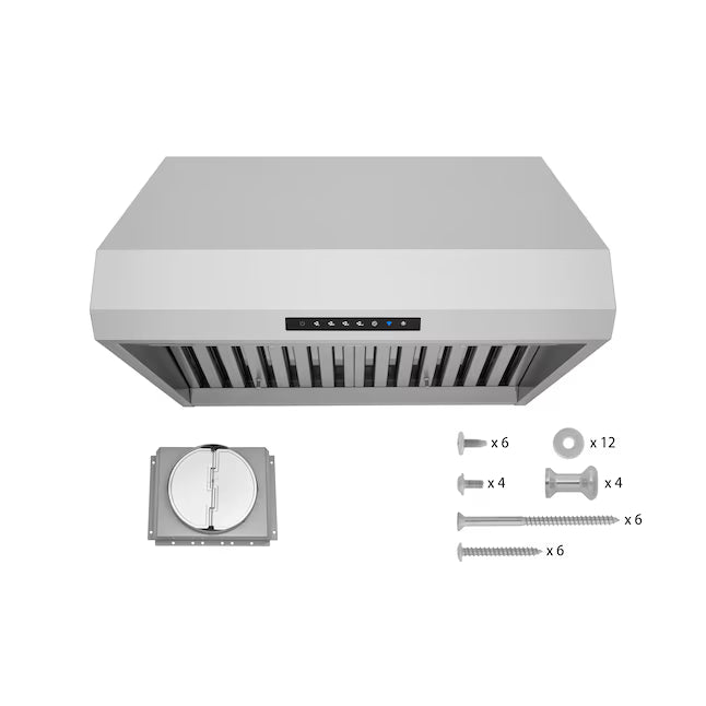 Hauslane 30 Inch Pro-Style Undercabinet Range Hood with HauSmart™ Tech