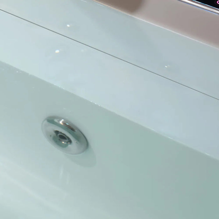 Empava 67 Inch Alcove Combination Massage Inline Heater LED Tub with Left Drain