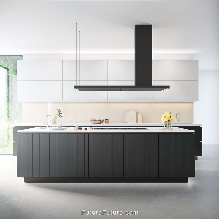 Futuro Futuro 69 Inch Turo Black Island Range Hood
