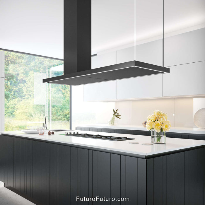 Futuro Futuro 69 Inch Turo Black Island Range Hood