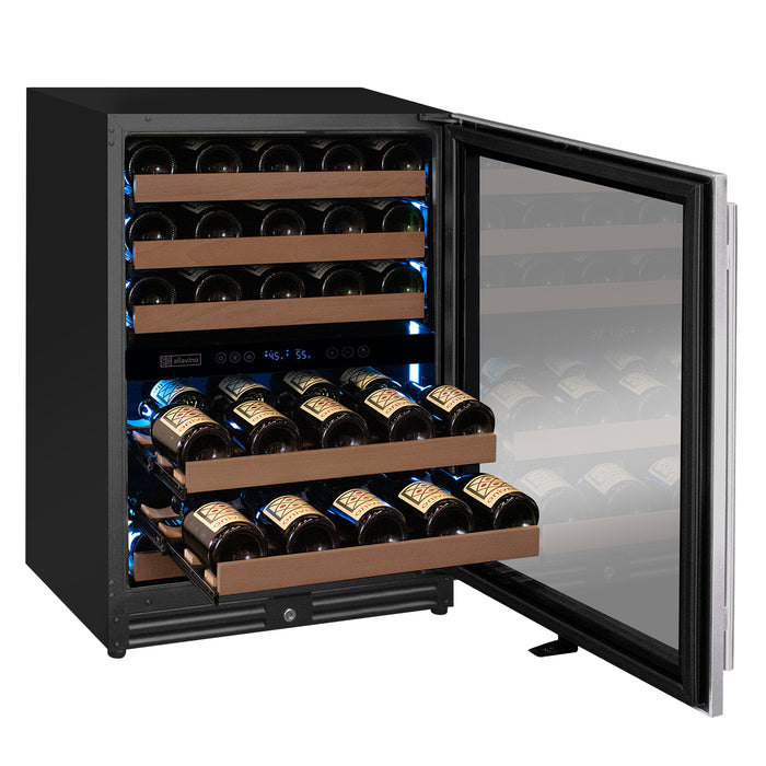 Open side with bottles