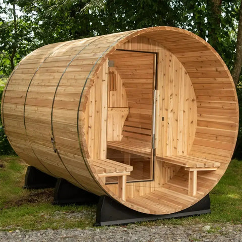 Almost Heaven Charleston 4-Person Canopy Barrel Sauna