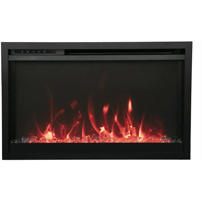 Amantii 26 Inch Traditional Xtraslim Smart Electric Fireplace Crystals