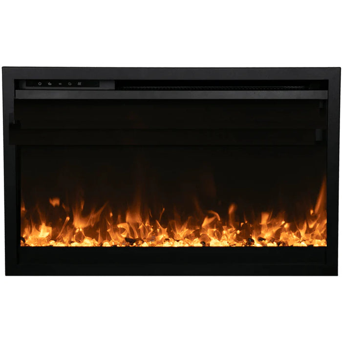 Amantii 26 Inch Traditional Xtraslim Smart Electric Fireplace Orange Flame