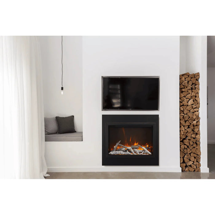 Amantii 33 Inch Lumina Electric Fireplace Insert Attached