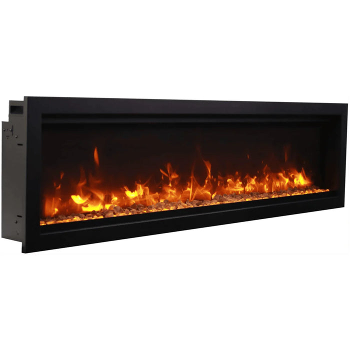 Amantii 42 Inch Symmetry Bespoke Indoor/Outdoor Built-In Electric Fireplace Flame