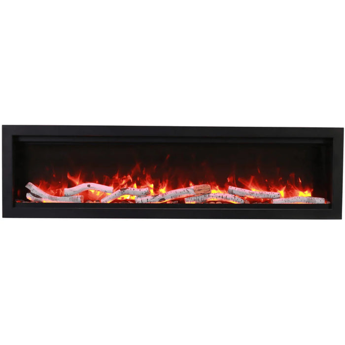 Amantii 42 Inch Symmetry Bespoke Indoor/Outdoor Built-In Electric Fireplace Logs