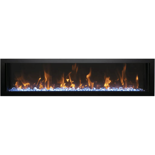 Amantii 60 Inch Symmetry Extra Slim Smart Electric Fireplace Orange Flame