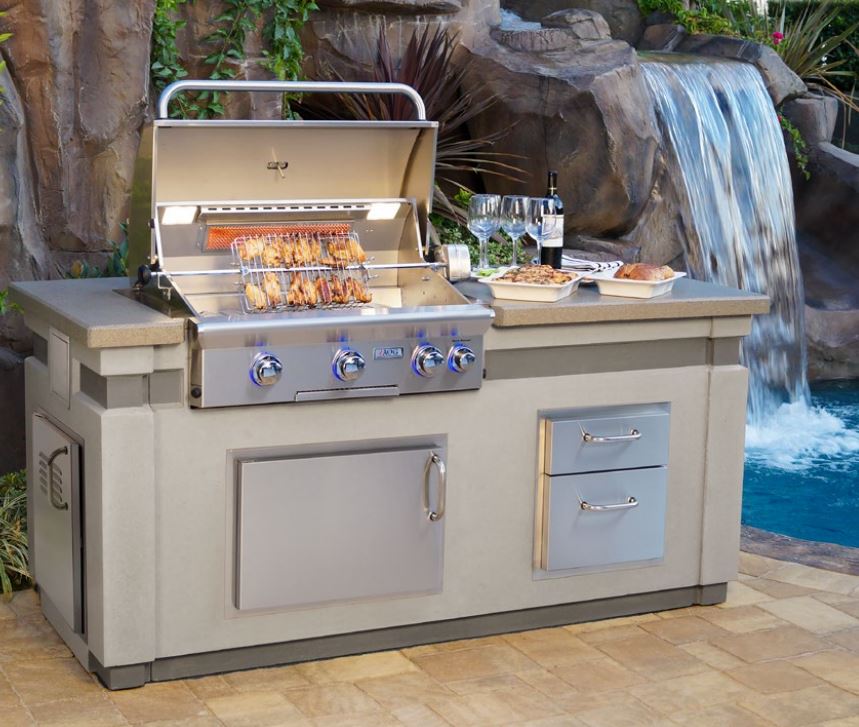American Outdoor Grill Series Grill Island Bundle with Background