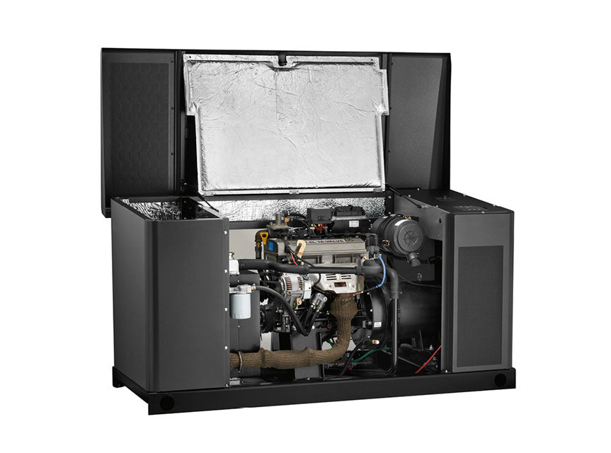 Briggs & Stratton 076880 30kW Fortress Standby Generator | Liquid Cooled - LP/NG | Steel enclosure | Block heater Included | B&S Controller | 6 Year Warranty Open