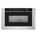 Cosmo 24 Inch Built In Microwave Stainless Steel Drawer with Automatic Presets, Touch Controls, Defrosting Rack and 1.2 Cu. Ft. Capacity - COS-12MWDSS-NH Front