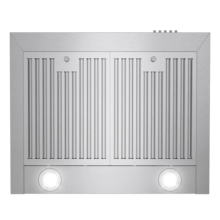 Cosmo 24 Inch Ducted Wall Mount Stainless Steel Range Hood with LED Lighting and Permanent Filters - COS-6324EWH Air FLow