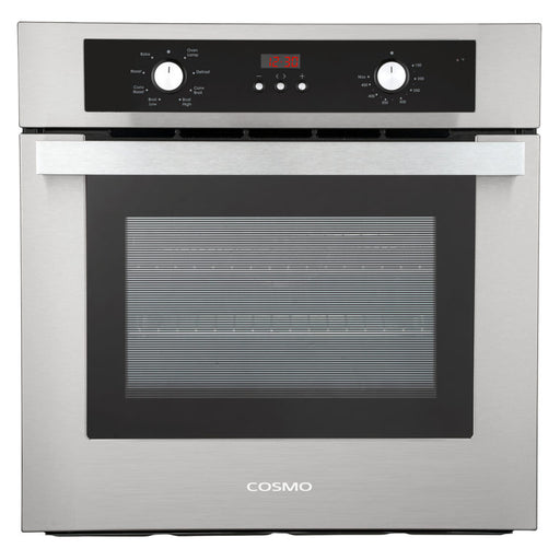 Cosmo 24 Inch Electric Built-In Wall Oven with 2.5 Cu. Ft. Capacity, 8 Functions and Turbo True European Convection fRONT