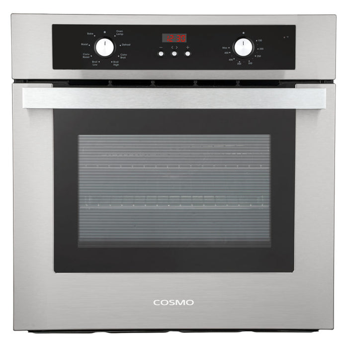 Cosmo 24 Inch Electric Built-In Wall Oven with 2.5 Cu. Ft. Capacity, 8 Functions and Turbo True European Convection fRONT
