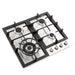 Cosmo 24 Inch Gas Stainless Steel Cooktop with 4 Sealed Burners - COS-640STX-E Side