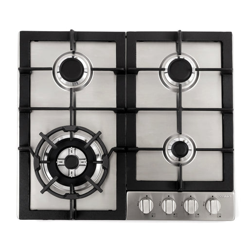 Cosmo 24 Inch Gas Stainless Steel Cooktop with 4 Sealed Burners - COS-640STX-E Front