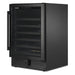 Cosmo 24 Inch Lumin Collection Single Zone Compressor Matte Black Wine Cooler with Digital Controls and LED Lighting - COS-24BIWCS-BK Side