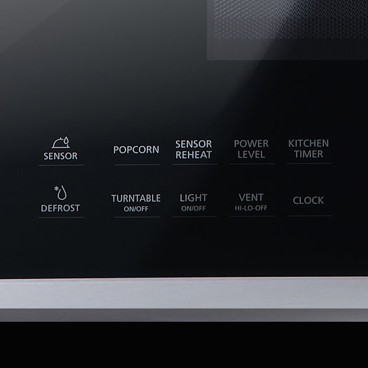 Cosmo 24 Inch Over the Range 1.34 Cu. Ft. Stainless Steel Microwave with Vent Fan BUttons