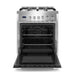 Cosmo 24 Inch Single Oven 2.73 Cu. Ft. Gas Stainless Steel Range with 4 Burner Cooktop and Heavy Duty Cast Iron Grates - COS-244AGC Open