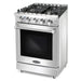 Cosmo 24 Inch Slide-In Freestanding Gas Stainless Steel Range with 4 Sealed Burners, Cast Iron Grates and Convection Oven 3.73 Cu. Ft. Capacity - COS-EPGR244 Side