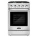 Cosmo 24 Inch Slide-In Freestanding Gas Stainless Steel Range with 4 Sealed Burners, Cast Iron Grates and Convection Oven 3.73 Cu. Ft. Capacity - COS-EPGR244 Front