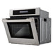 Cosmo 24 Inch Stainless Steel Single Electric Wall Oven 2.5 Cu. Ft. with 8 Functions and True European Convection Side