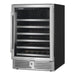 Cosmo 24 Inch Stainless Steel Single Zone Compressor Wine Cooler Side