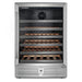 Cosmo 24 Inch Stainless Steel Single Zone Compressor Wine Cooler Front