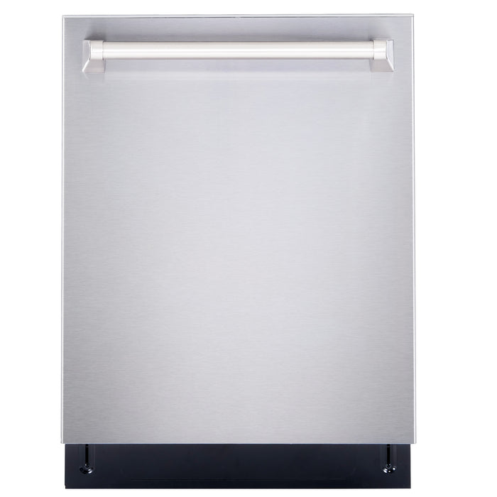 Cosmo 24 Inch Top Control Built In Tall Tub Stainless Steel Dishwasher with Fingerprint Resistant - COS-DIS6502 Front