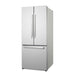 Cosmo 30 Inch Counter Depth 3-Door French Door Stainless Steel Refrigerator with Freezer Drawer in Fingerprint Resistant and 17.5 Cu. Ft Capacity - COS-RFFV183GHS Side
