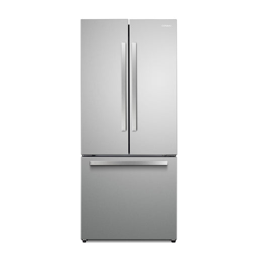 Cosmo 30 Inch Counter Depth 3-Door French Door Stainless Steel Refrigerator with Freezer Drawer in Fingerprint Resistant and 17.5 Cu. Ft Capacity - COS-RFFV183GHS Main