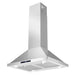 Cosmo 30 Inch  Ducted Island Stainless Steel Range Hood with 3-Speed Fan, 380 CFM, Permanent Filters, LED Lights, Soft Touch Controls and Ducted Kitchen Vent Hood Extractor - COS-63ISS75 Side
