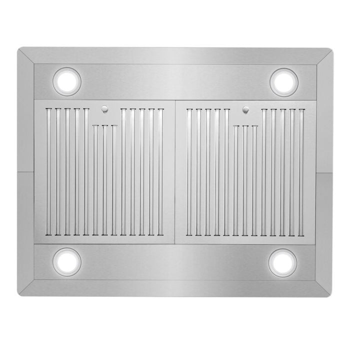 Cosmo 30 Inch  Ducted Island Stainless Steel Range Hood with 3-Speed Fan, 380 CFM, Permanent Filters, LED Lights, Soft Touch Controls and Ducted Kitchen Vent Hood Extractor - COS-63ISS75 Filter