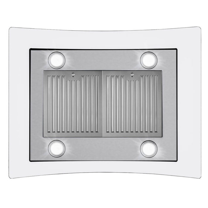 Cosmo 30 Inch Ducted Island Stainless Steel Range Hood with LED Lighting and Permanent Filters - COS-668ICS750 Air Flow