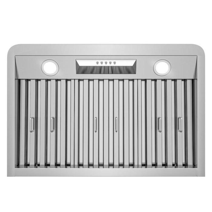 Cosmo 30 Inch Ducted Under Cabinet Stainless Steel Range Hood with Push Button Controls, LED Lighting and Permanent Filters - COS-QB75 Filter