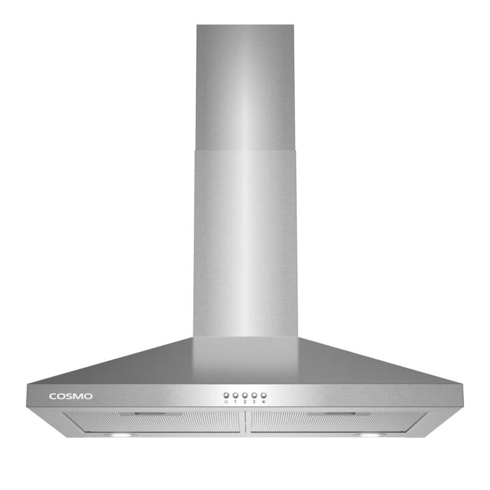 Cosmo 30 Inch Ducted Wall Mount Stainless Steel Range Hood with LED Lighting and Reusable Filters - COS-63024P Main