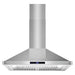 Cosmo 30 Inch Ducted Wall Mount Stainless Steel Range Hood with Touch Controls, LED Lighting and Permanent Filters - COS-63175S Front