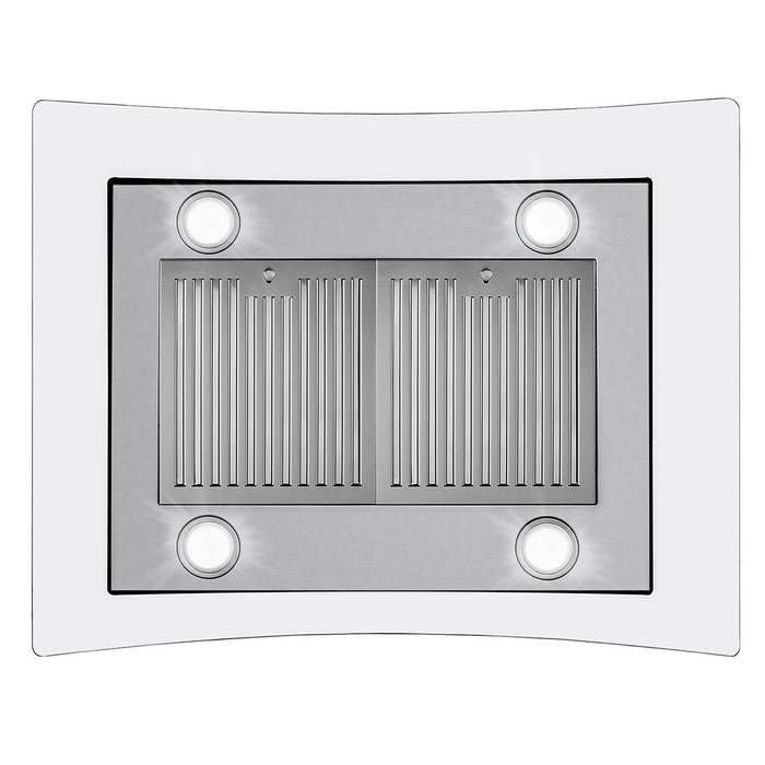 Cosmo 30 Inch Ductless Island Stainless Steel Range Hood with LED Lighting and Carbon Filter Kit for Recirculating - COS-668ICS750-DL Air Flow