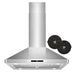 Cosmo 30 Inch Ductless Island Stainless Steel Range Hood with Soft Touch Controls, LED Lights and Permanent Filters - COS-63ISS75-DL Front