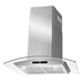 Cosmo 30 Inch Ductless Wall Mount Stainless Steel Range Hood with LED Lighting and Carbon Filter Kit for Recirculating - COS-668AS750-DL Side