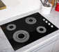 Cosmo 30 Inch Electric Ceramic Glass Cooktop with 4 Burners, Dual Zone Elements, Hot Surface Indicator Light and Control Knobs - COS-304ECC Attached