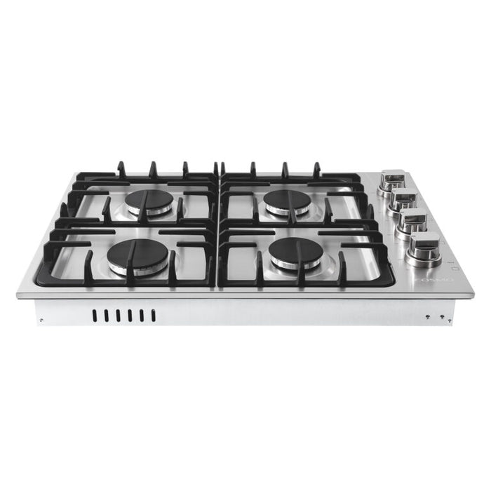 Cosmo 30 Inch Gas Stainless Steel Cooktop with 4 Italian Made Burners - COS-DIC304
