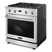 Cosmo 30 Inch Lumin Collection 4.8 Cu. Ft. Gas Stainless Steel Range with 4 Sealed Burners and Convection Oven - COS-GRC304KB Side