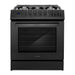 Cosmo 30 Inch Nebula Collection 5.0 Cu. Ft. Gas Matte Black Range with 5 Burners, Rapid Convection Oven and Cast Iron Grates - COS-305AGC-BK Main