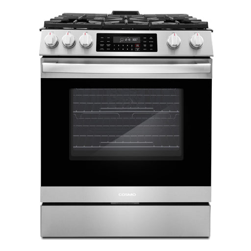 Cosmo 30 Inch Professional Style Slide-In Freestanding 6.1 Cu. Ft. Gas Stainless Steel Range with 5 Sealed Gas Burners and Self Clean Air Fry Oven - COS-GRC305KTD Main
