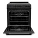 Cosmo 30 Inch Stellar Collection 5.0 Cu. Ft. Electric Matte Black Range with 4 Burner Glass Cooktop and Convection Oven - COS-ERD304K-BK OPen